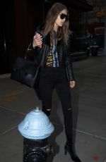 GIGI HADID Leaves Her Appartment in New York 12/12/2016