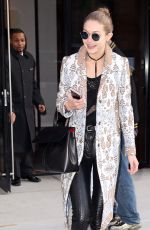 GIGI HADID Leaves Her Hotel in New York 12/12/2016