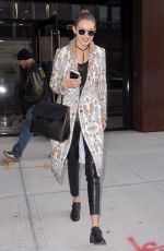GIGI HADID Leaves Her Hotel in New York 12/12/2016