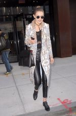 GIGI HADID Leaves Her Hotel in New York 12/12/2016