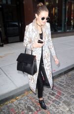 GIGI HADID Leaves Her Hotel in New York 12/12/2016