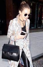GIGI HADID Leaves Her Hotel in New York 12/12/2016