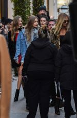 GIGI HADID Leaves Her Hotel in Paris 11/29/2016