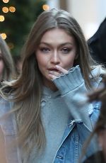 GIGI HADID Leaves Her Hotel in Paris 11/29/2016