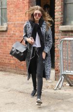 GIGI HADID Out and About in New York 12/13/2016