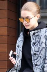 GIGI HADID Out and About in New York 12/13/2016