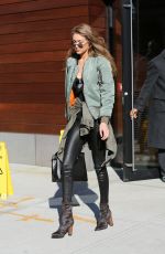 GIGI HADID Out and About in New York 12/14/2016