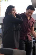 GINA RODRIGUEZ on the Set of Extra in Studio City 11/30/2016