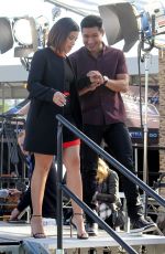 GINA RODRIGUEZ on the Set of Extra in Studio City 11/30/2016