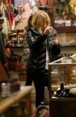 GOLDIE HAWN Out for Shopping in Aspen 12/22/2016