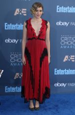 GRETA GERWIG at 22nd Annual Critics’ Choice Awards in Santa Monica 12/11/2016
