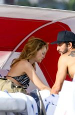 HEATHER GRAHAM in Bikini Top at a Beach in Miami 12/30/2016