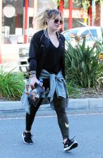 HILARY DUFF Arrives at a Gym in Studio City 12/28/2016