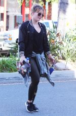 HILARY DUFF Arrives at a Gym in Studio City 12/28/2016