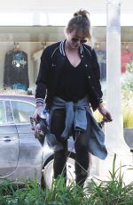 HILARY DUFF Arrives at a Gym in Studio City 12/28/2016