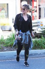 HILARY DUFF Arrives at a Gym in Studio City 12/28/2016