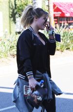HILARY DUFF Arrives at a Gym in Studio City 12/28/2016