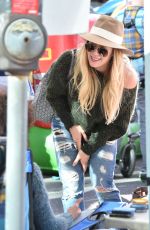 HILARY DUFF at Farmers Market in Studio City 12/18/2016