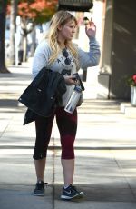 HILARY DUFF Heading to a Gym in Los Angeles 12/08/2016