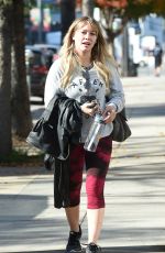 HILARY DUFF Heading to a Gym in Los Angeles 12/08/2016