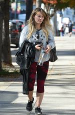 HILARY DUFF Heading to a Gym in Los Angeles 12/08/2016