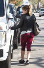 HILARY DUFF in Leggings Out and About in Los Angeles 12/08/2016