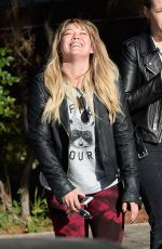 HILARY DUFF in Leggings Out and About in Los Angeles 12/08/2016