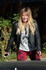 HILARY DUFF in Leggings Out and About in Los Angeles 12/08/2016