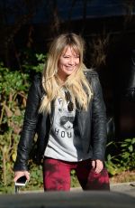HILARY DUFF in Leggings Out and About in Los Angeles 12/08/2016