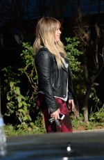 HILARY DUFF in Leggings Out and About in Los Angeles 12/08/2016