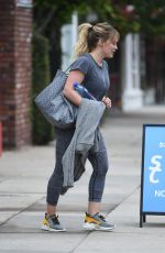 HILARY DUFF Leaves a Gym in Los Angeles 12/21/2016