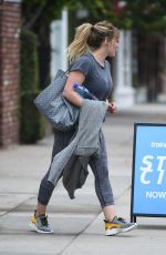HILARY DUFF Leaves a Gym in Los Angeles 12/21/2016