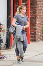 HILARY DUFF Leaves a Gym in Los Angeles 12/21/2016