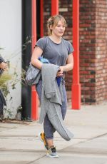 HILARY DUFF Leaves a Gym in Los Angeles 12/21/2016