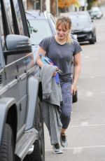 HILARY DUFF Leaves a Gym in Los Angeles 12/21/2016