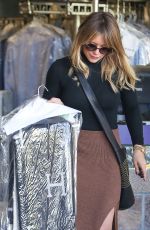 HILARY DUFF Picking Up Her Dry Cleaning in Studio City 11/30/2016