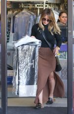 HILARY DUFF Picking Up Her Dry Cleaning in Studio City 11/30/2016