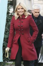 HOLLY WILLOGHNY at This Morning Set in London 12/01/2016