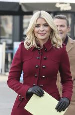 HOLLY WILLOGHNY at This Morning Set in London 12/01/2016