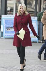 HOLLY WILLOGHNY at This Morning Set in London 12/01/2016