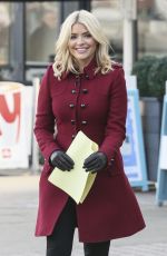 HOLLY WILLOGHNY at This Morning Set in London 12/01/2016