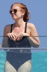 ISLA FISHER in Swimsuit at a Pool at Bondi Beach 12/13/2016
