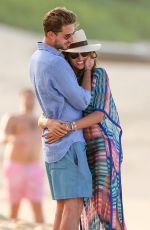 IZABEL GOULART and Kevin Trapp on the Beach in St. Barth 12/28/2016