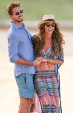 IZABEL GOULART and Kevin Trapp on the Beach in St. Barth 12/28/2016
