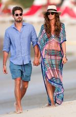 IZABEL GOULART and Kevin Trapp on the Beach in St. Barth 12/28/2016