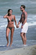 IZABEL GOULART in Bikini on the Beach in St. Barts 12/29/2016