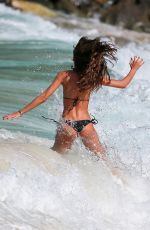 IZABEL GOULART in Bikini on the Beach in St. Barts 12/29/2016