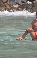 IZABEL GOULART in Bikini on the Beach of St. Barts 12/28/2016