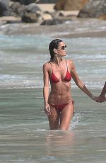 IZABEL GOULART in Bikini on the Beach of St. Barts 12/28/2016