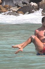 IZABEL GOULART in Bikini on the Beach of St. Barts 12/28/2016